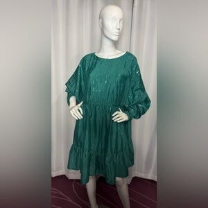 NWT Khaadi Sparkly Green Dress